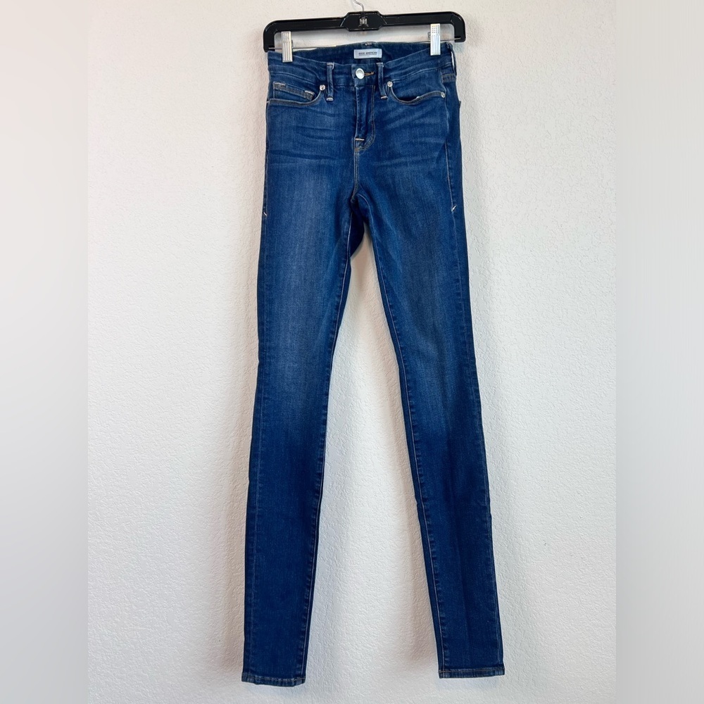Good American Good Legs Skinny Leg Blue Jeans size 2/26